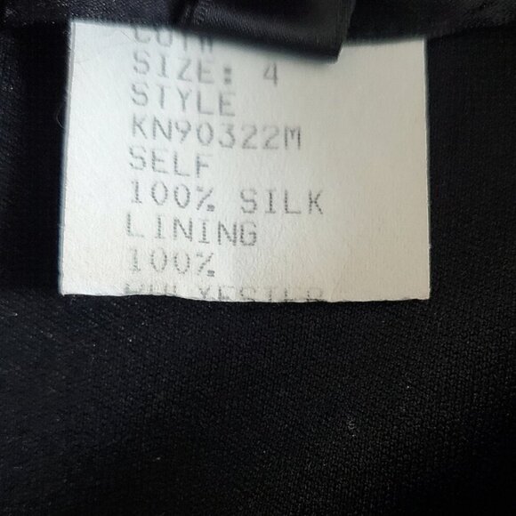 Tadashi Shoji Black Silk Sequin Sheath Dress Size 4 - Picture 11 of 11